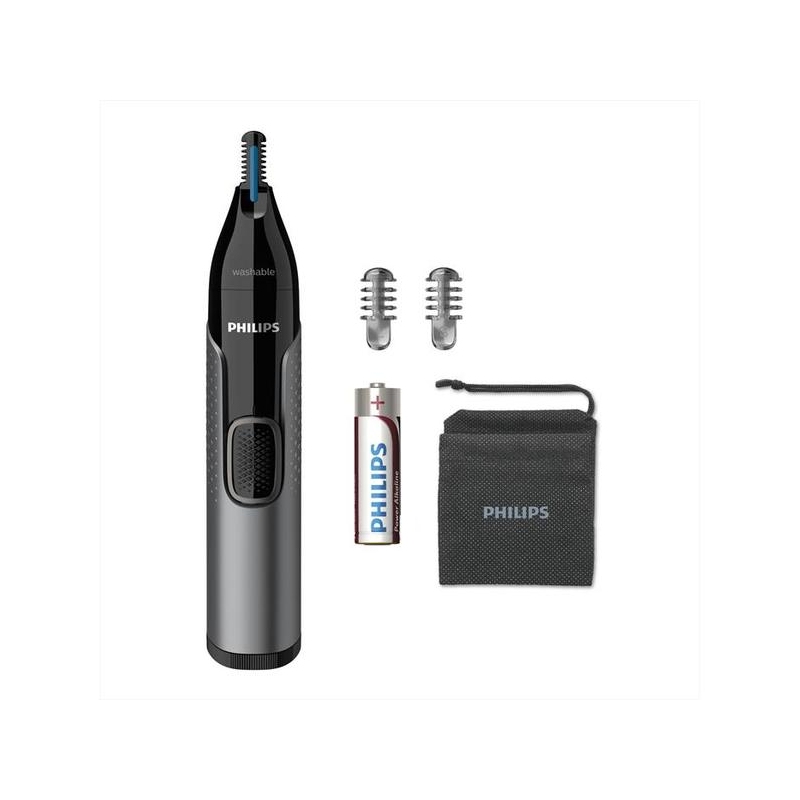 PHILIPS NT3650/16 TRIMMER SERIES 3000 RIFINITORE PER PELI DEL NASO ORECCHIE E SOPRACCIGLIA FUNZIONAMENTO A BATTERIA - PROMO