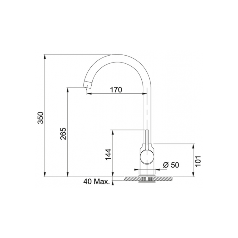 FRANKE 115.0622.943 LINEA POLA MISCELATORE...