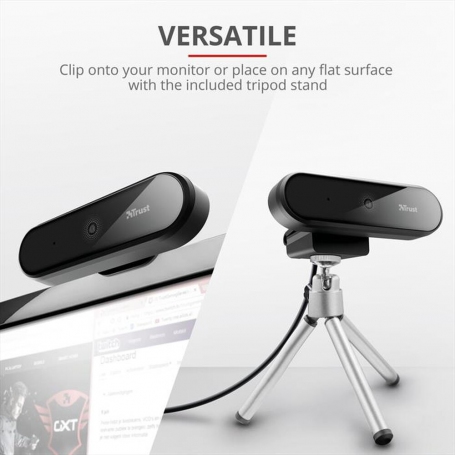 TRUST TYRO 23637 WEBCAM FULL HD 1080P VIDEO 30FPS INSTALLAZIONE SU TRIPODE COLORE NERO - GARANZIA ITALIA - PROMO