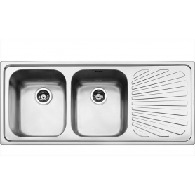 SMEG SP116D LAVELLO 2 VASCHE + GOCCIOLATOIO A DX 116X50CM...