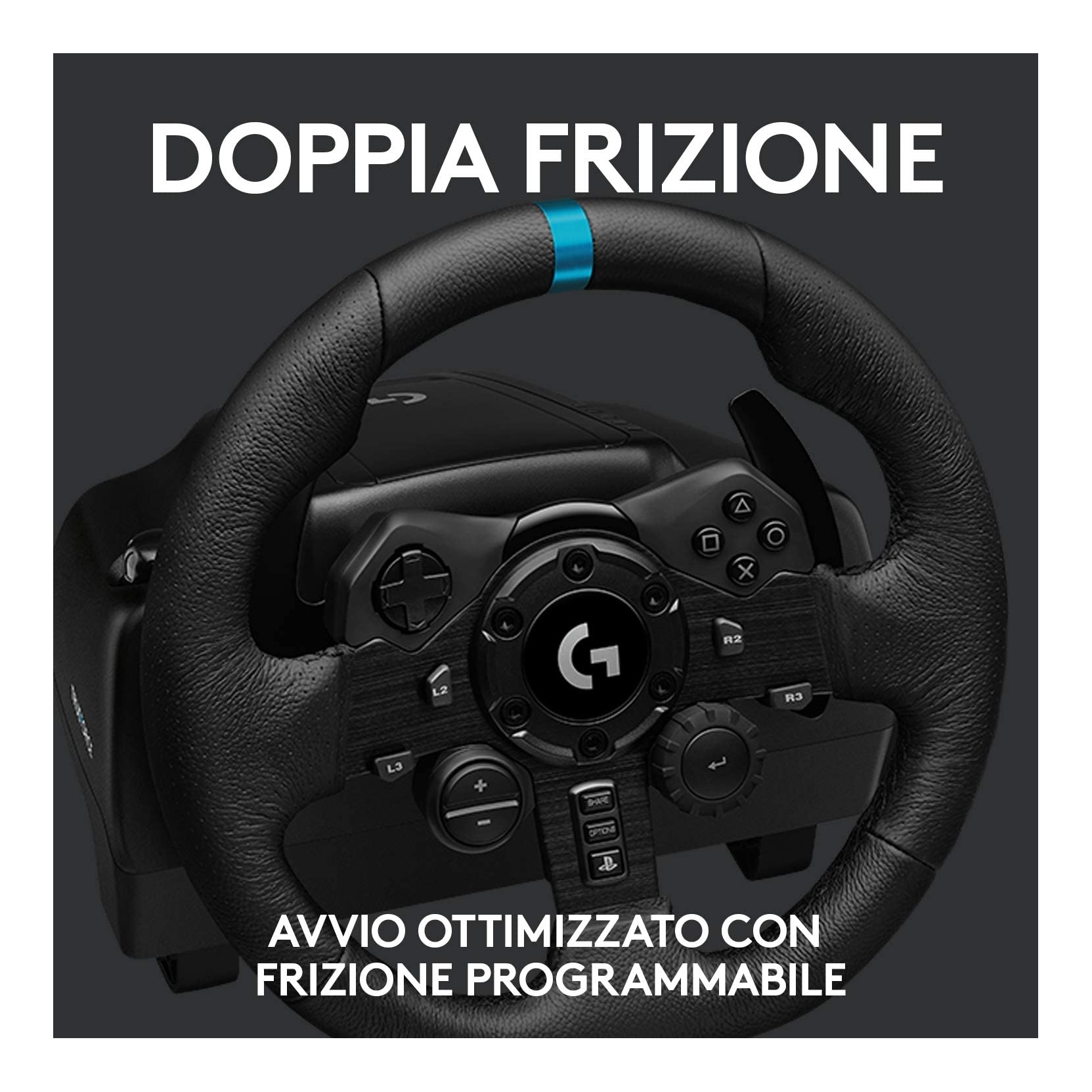 OFFERTA ELETTROVILLAGE  LOGITECH G923 VOLANTE TRUEFORCE COMPATIBILE CON  PS4 E PC DOPPIA FRIZIONE RIF. 941-000149