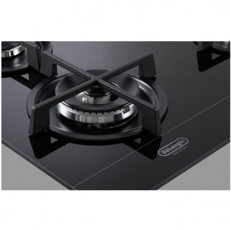 DE LONGHI NSL575DNCM PIANO COTTURA DA INCASSO 75CM 5 FUOCHI A GAS IN VETRO NERO