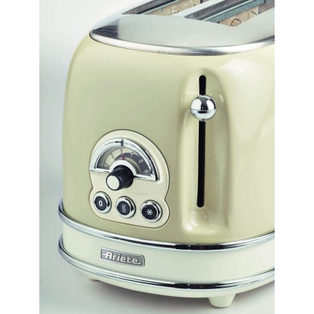 ARIETE 155/03 TOSTAPANE VINTAGE 2 FETTE 810W CON ESPULSIONE AUTOMATICA COLORE BEIGE - PROMO