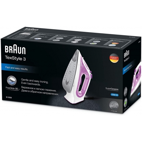 BRAUN SI3030PU FERRO DA STIRO A VAPORE TEXSTYLE 3 2300W SERBATOIO 270ML