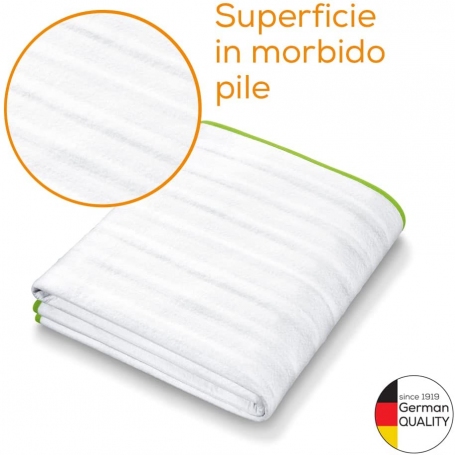 BEURER TS15 COPRIMATERASSO TERMICO PER LETTO SINGOLO 150X80CM IN LANA