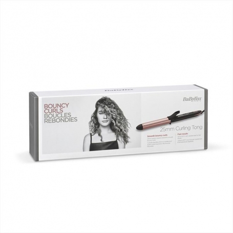 BABYLISS C451E FERRO ARRICCIACAPELLI DA 25MM IN QUARTZ-CERAMIC COLORE NERO/ORO ROSA - PROMO