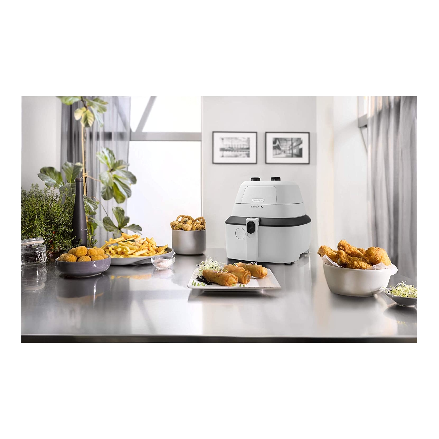 DE LONGHI FH2101W FRIGGITRICE AD ARIA 1400W CAPACITA' 1KG SILVER