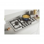 CANDY CHG7WLWEX PIANO COTTURA DA INCASSO 75CM 5 FUOCHI A GAS GRIGLIE IN GHISA COLORE INOX - SUPER PROMO