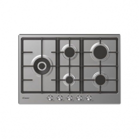 CANDY CHG7WLWEX PIANO COTTURA DA INCASSO 75CM 5 FUOCHI A GAS GRIGLIE IN GHISA COLORE INOX - SUPER PROMO