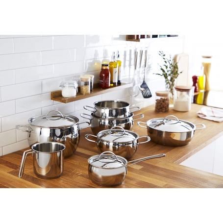 LAGOSTINA EUFORIA BATTERIA DI PENTOLE 11 PEZZI IN ACCIAIO INOX INOSSIDABILE - PROMOZIONE