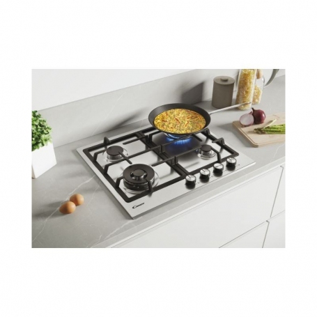 CANDY CHG6BF4WEX PIANO COTTURA 60CM 4 FUOCHI GRIGLIE IN GHISA INOX