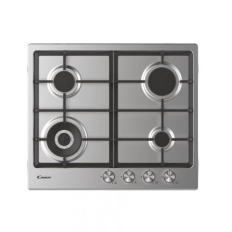 CANDY CHG6BF4WEX PIANO COTTURA 60CM 4 FUOCHI GRIGLIE IN GHISA INOX