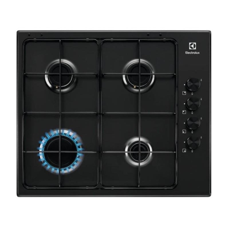 ELECTROLUX KGS6404B PIANO COTTURA 60CM 4 FUOCHI A GAS COLORE NERO - PROMO