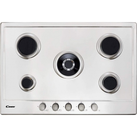 CANDY CHW74WX PIANO COTTURA 75CM 5 FUOCHI COLORE INOX