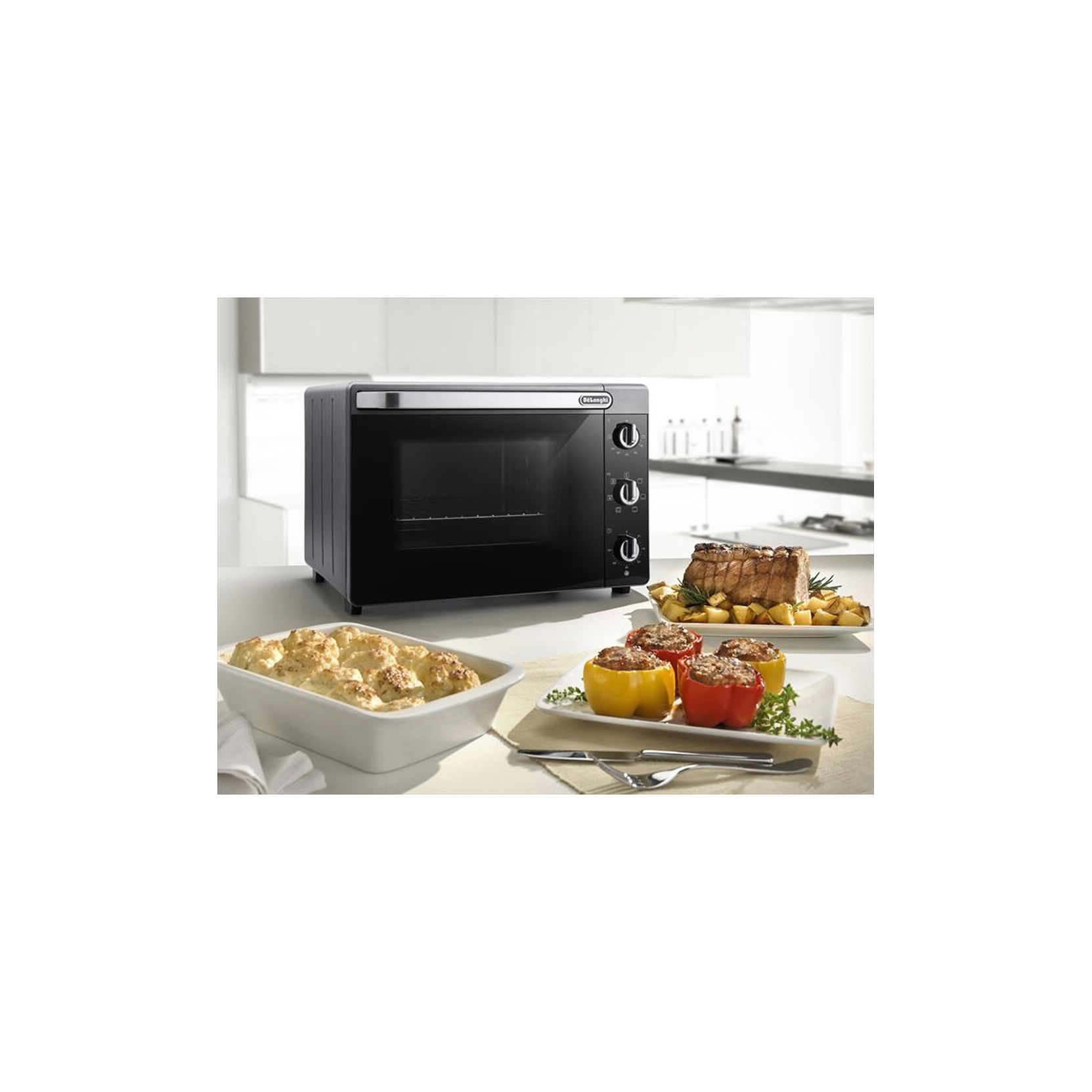 DE LONGHI EO40123.S FORNO ELETTRICO VENTILATO 40LT 2000W CON GIRARROSTO PROMO