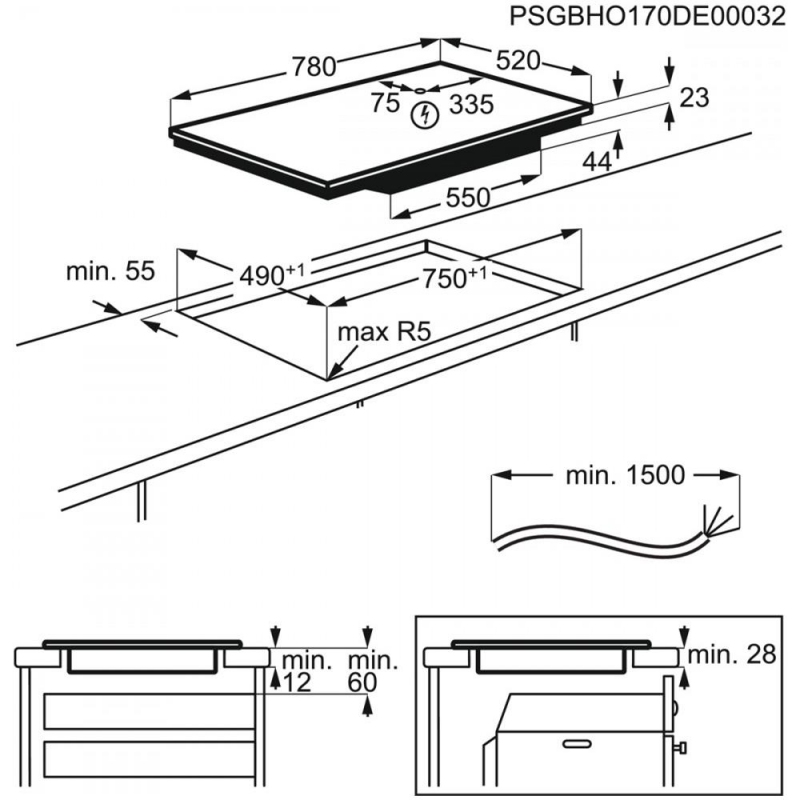 ELECTROLUX EIT81443 PIANO COTTURA DA INCASSO A...