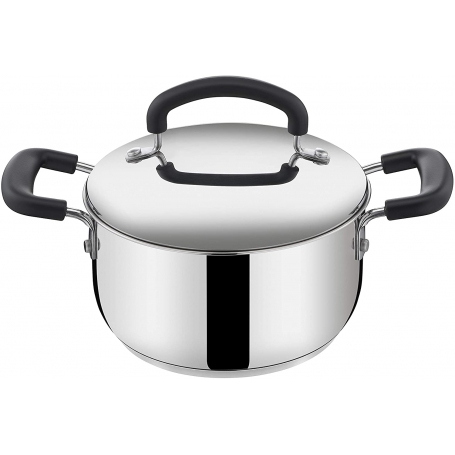 LAGOSTINA LINEA PRATICA BATTERIA DI PENTOLE 13 PEZZI IN ACCIAIO INOX 18/10 ADATTO AD INDUZIONE