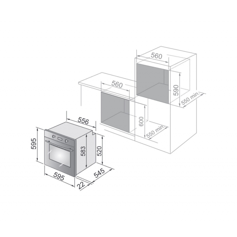 DE LONGHI NSM7NLPPP FORNO DA INCASSO ELETTRICO...