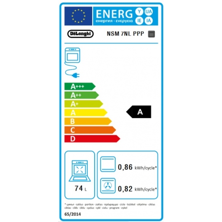DE LONGHI NSM7NLPPP FORNO DA INCASSO ELETTRICO MULTIFUNZIONE 74LT 9 FUNZIONI CLASSE A NERO