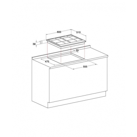 Hotpoint PCN 642 T/IXIncasso Piano cottura a gas Acciaio inossida