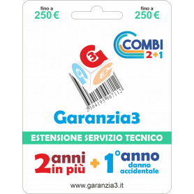 GR3 COMBI 250 - SERVIZIO ESTENSIONE DI GARANZIA CON COPERTURA DANNO ACCIDENTALE PER 1 ANNO PIU' 2 ANNI DI ASSISTENZA AGGIUNTIVI
