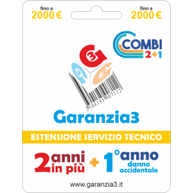 GR3 COMBI 2000 - SERVIZIO ESTENSIONE DI GARANZIA CON COPERTURA DANNO ACCIDENTALE PER 1 ANNO PIU' 2 ANNI DI ASSISTENZA AGGIUNTIVI