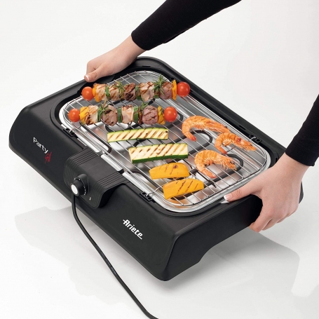 ARIETE 723 BARBECUE ELETTRICO DA TAVOLO 2000W PARTY GRILL COLORE NERO