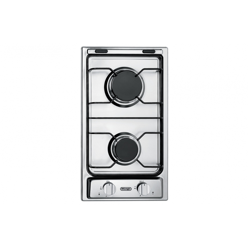 DE LONGHI I23/ASV DOMINO PIANO COTTURA DA INCASSO 30 CM 2 FUOCHI INOX GARANZIA ITALIA