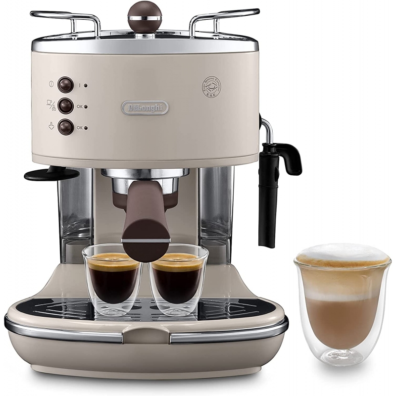 DE LONGHI ECOV311.BG MACCHINA DA CAFFE' ESPRESSO IN POLVERE O IN CIALDE SERBATOIO 1,4LT COLORE BEIGE