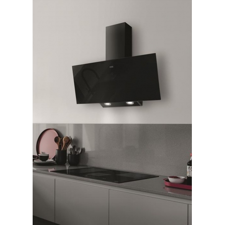 FRANKE FVT 905 BK A CAPPA ASPIRANTE A PARETE 90CM IN CRISTALLO NERO - 330.0572.976