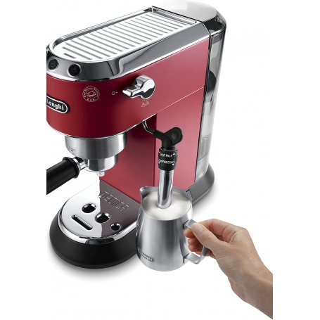 DE LONGHI DEDICA EC685.R MACCHINA DA CAFFE' PER CIALDE O MACINATO CAPPUCCINATORE COLORE ROSSO