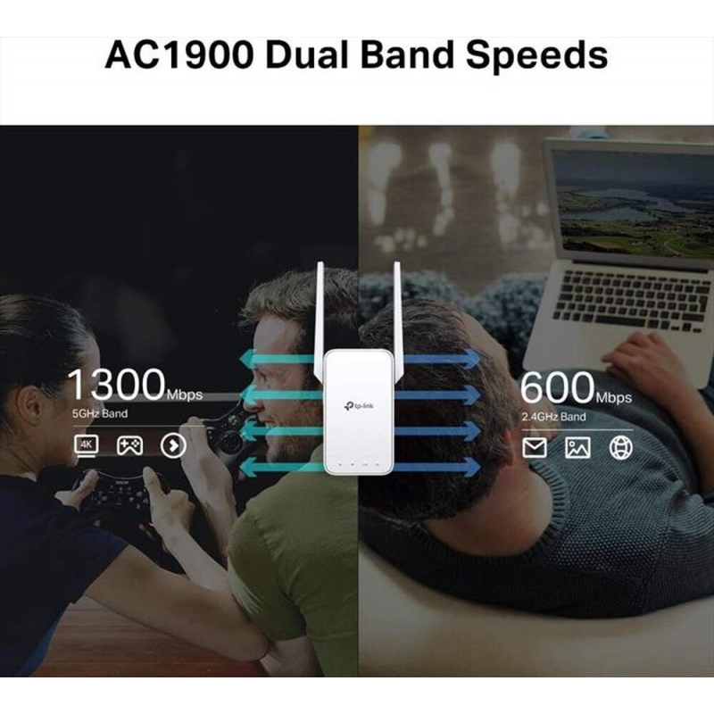 TP-LINK RE550 RANGE EXTENDER ONEMESH WI-FI...