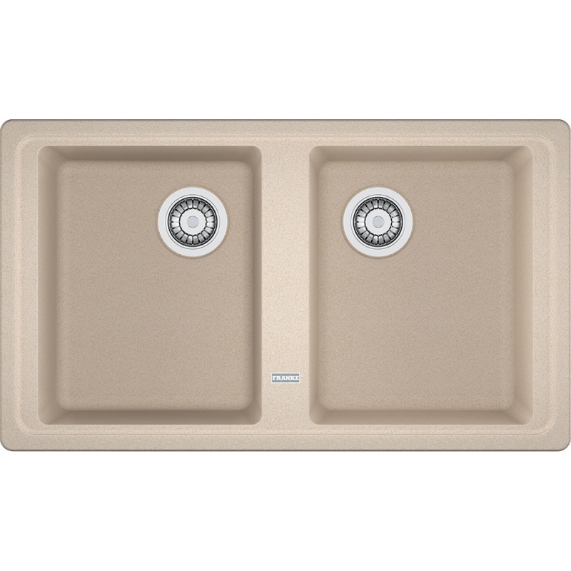 FRANKE BSG 620 3 1/2 - 114.0568.046 - LAVELLO 86X50CM 2 VASCHE FINITURA GRAFITE COLORE AVENA