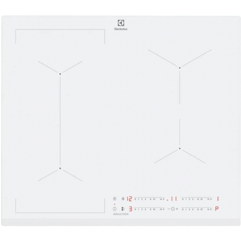 ELECTROLUX EIL63443BW PIANO COTTURA A INDUZIONE BRIDGE 60CM 4 ZONE COTTURA IN VETROCERAMICA BIANCO - PROMO