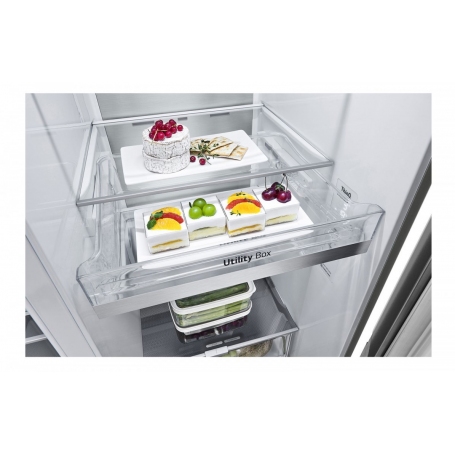 LG GSLV90PZAD FRIGORIFERO SMART SIDE BY SIDE 635LT TOTAL NO FROST CON DISPENSER WIFI CLASSE D INOX - PROMO