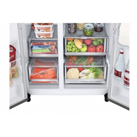 LG GSLV90PZAD FRIGORIFERO SMART SIDE BY SIDE 635LT TOTAL NO FROST CON DISPENSER WIFI CLASSE D INOX - PROMO