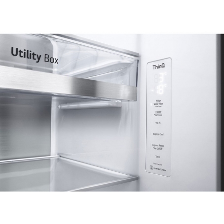 LG GSLV90PZAD FRIGORIFERO SMART SIDE BY SIDE 635LT TOTAL NO FROST CON DISPENSER WIFI CLASSE D INOX - PROMO