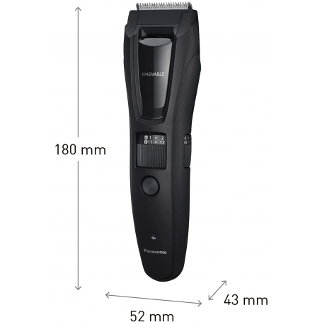 PANASONIC ER-GB61-K503 REGOLABARBA 3 IN 1 RICARICABILE LAVABILE 38 LIVELLI DI TAGLIO COLORE NERO - PROMO