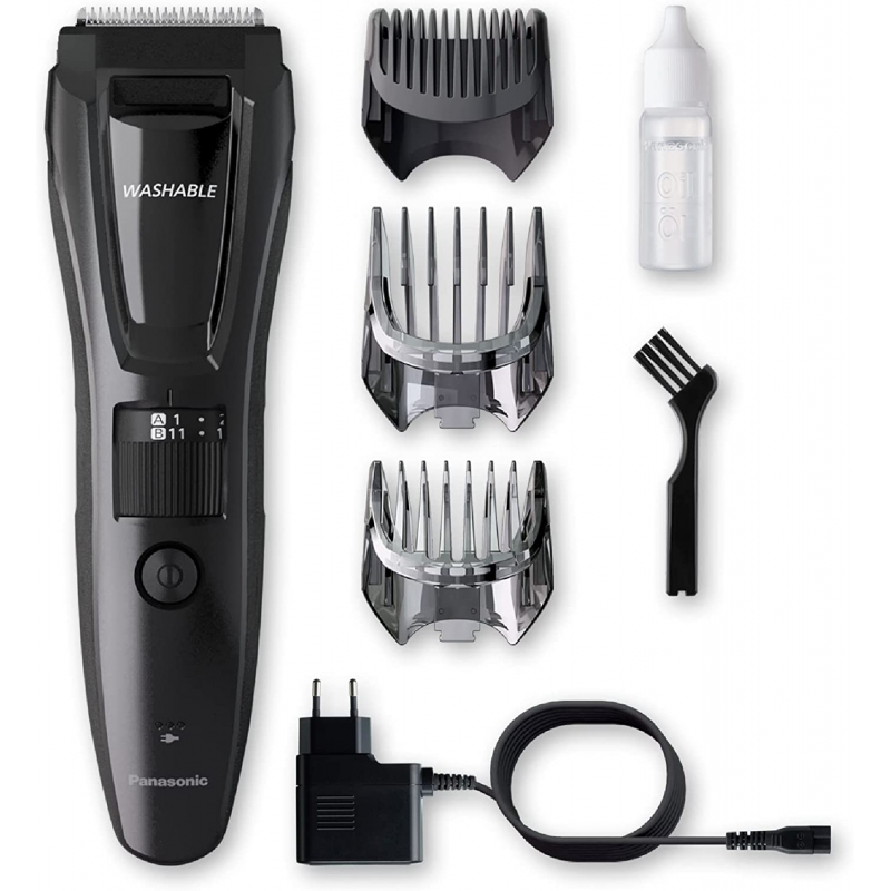 PANASONIC ER-GB61-K503 REGOLABARBA 3 IN 1 RICARICABILE LAVABILE 38 LIVELLI DI TAGLIO COLORE NERO - PROMO