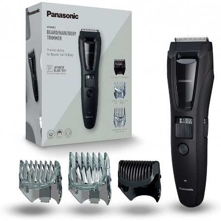 PANASONIC ER-GB61-K503 REGOLABARBA 3 IN 1 RICARICABILE LAVABILE 38 LIVELLI DI TAGLIO COLORE NERO - PROMO