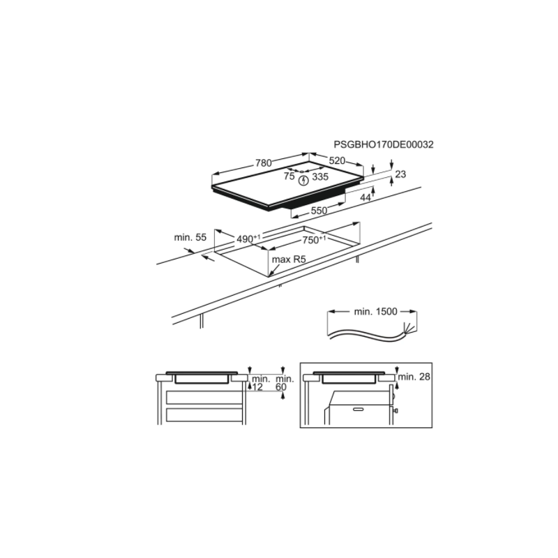 ELECTROLUX EIL83443BW PIANO COTTURA A INDUZIONE...