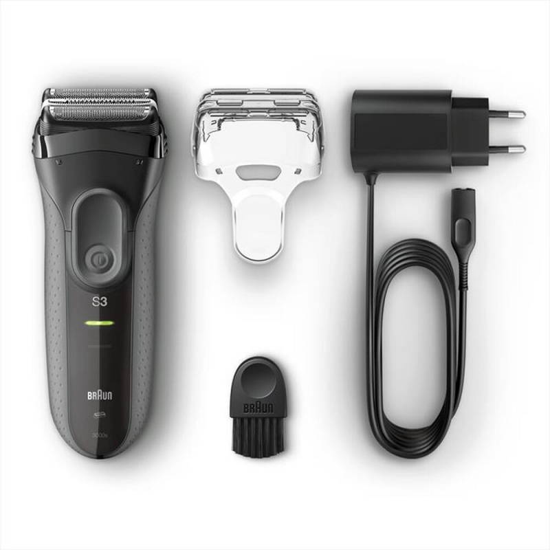 BRAUN SERIES 3 PROSKIN 3000S RASOIO RICARICABILE E A RETE LAVABILE COLORE NERO - PROMO