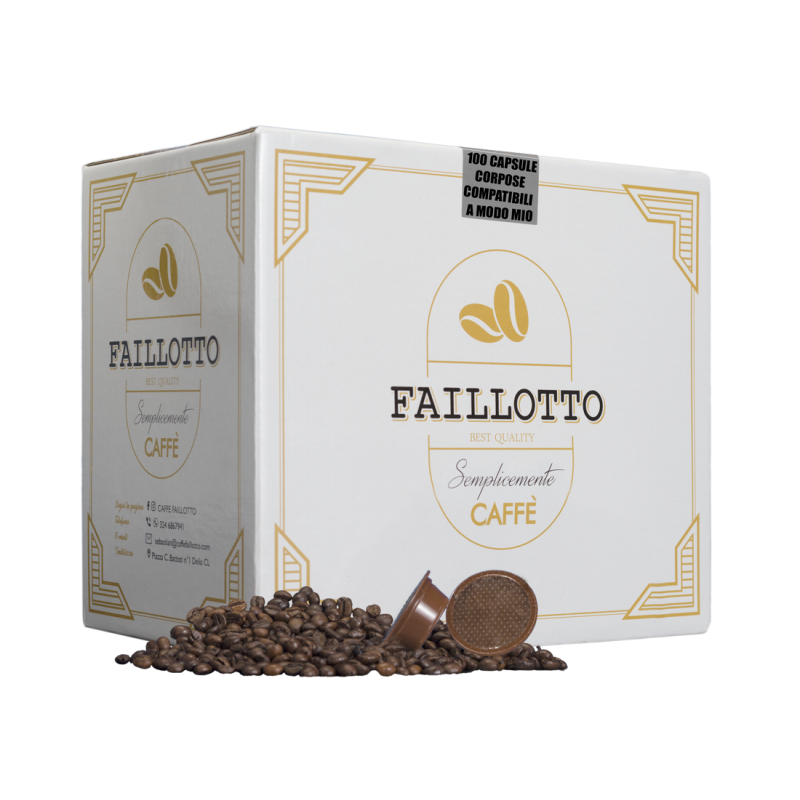 FAILLOTTO 100 CAPSULE MISCELA CORPOSA COMPATIBILE CON A MODO MIO - FL010 - PROMO