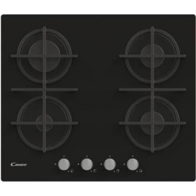 CANDY CVG6B PIANO COTTURA 60CM 4 FUOCHI A GAS IN VETRO NERO