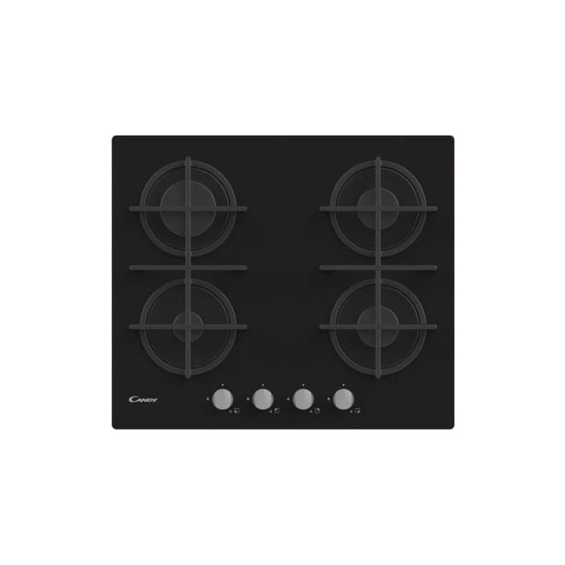 CANDY CVG6B PIANO COTTURA 60CM 4 FUOCHI A GAS IN VETRO NERO