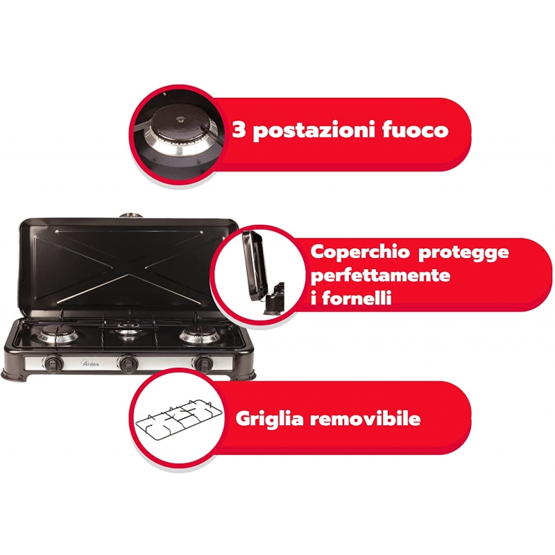 ARDES AR1FG03 ODINO 3 FORNELLINO PORTATILE 3...
