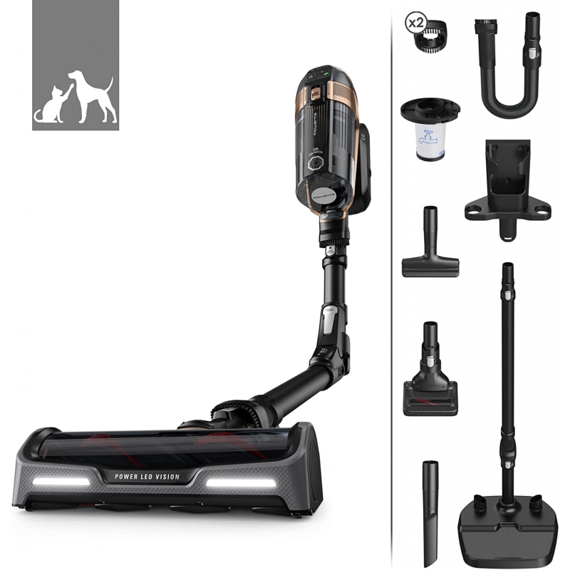 ROWENTA RH99F1 X-FORCE FLEX 15.60 SCOPA ELETTRICA RICARICABILE SENZA FILI CAPACITA' 0,9LT ANIMAL CARE CON ASPIRABRICIOLE - PROMO