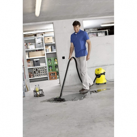 KARCHER KWD3 BIDONE ASPIRA SOLIDI/LIQUIDI 1000W SERBATOIO 17 LT CON SOFFIANTE COLORE GIALLO - PROMO