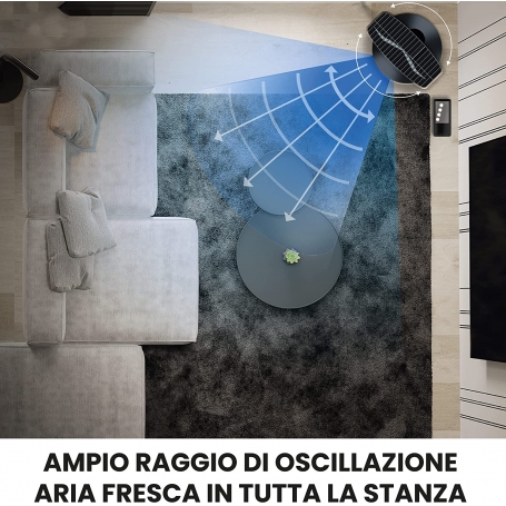 ARDES AR5S41PBT VENTILATORE A PIANTANA 5 PALE CON TELECOMANDO COLORE NERO - ARS41PBT