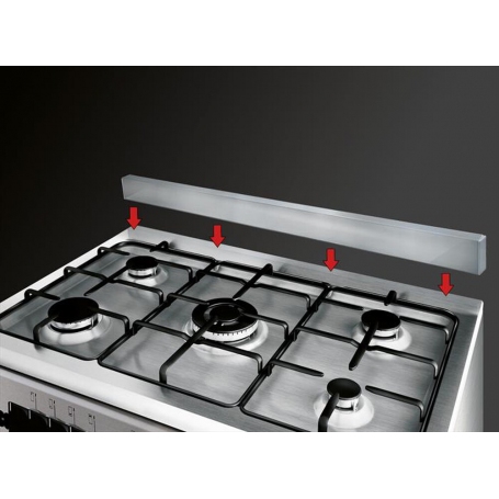 GLEM GAS AS854GX CUCINA 80x50 4 FUOCHI FORNO A GAS 61LT CON GRILL ELETTRICO SCALDAVIVANDE COLORE BIANCO